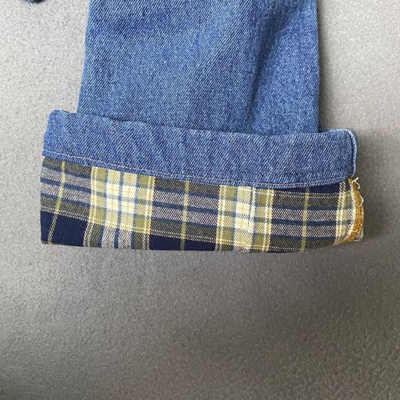 Duluth Trading Jeans Men's 33X24 Blue Denim Grunge Flannel Lined Workwear - Picture 16 of 16